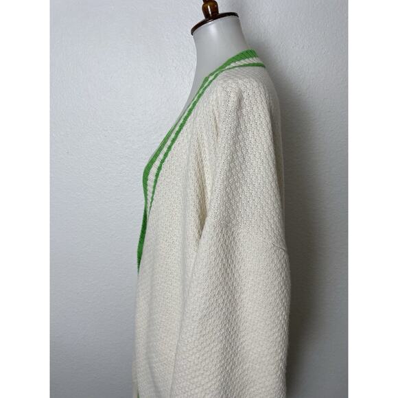 Future Collective Sweater Cardigan Varsity Textured Stretch Knit - Picture 4 of 9